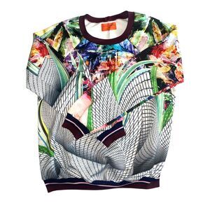 Clover Canyon Womens Multicolor Printed Long Sleeve Pullover Sweatshirt Large